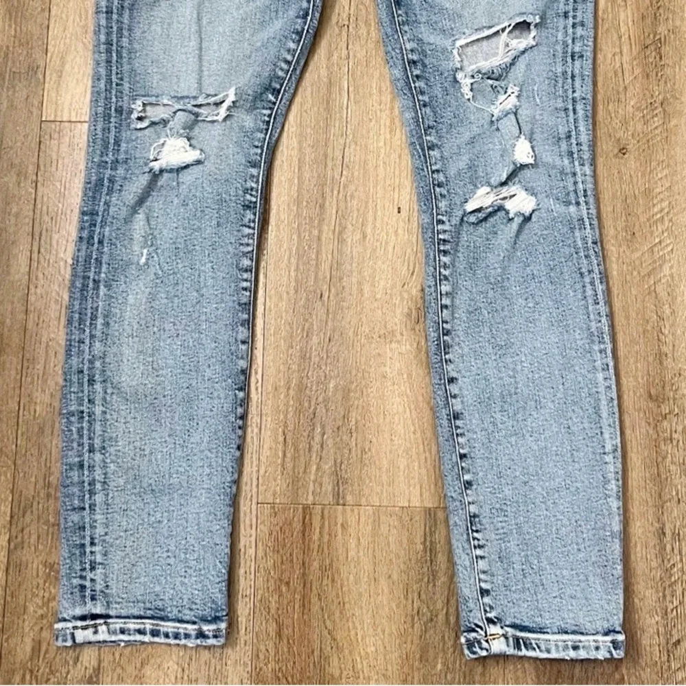Agolde Sophie Distressed High Waist Skinny Jean High Rise Medium Blue Wash‎